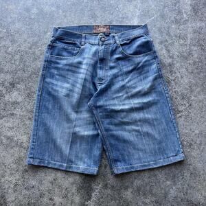 2K 2000s Evolution Hip Hop Baggy Summer Essential Faded Denim Shorts Jorts